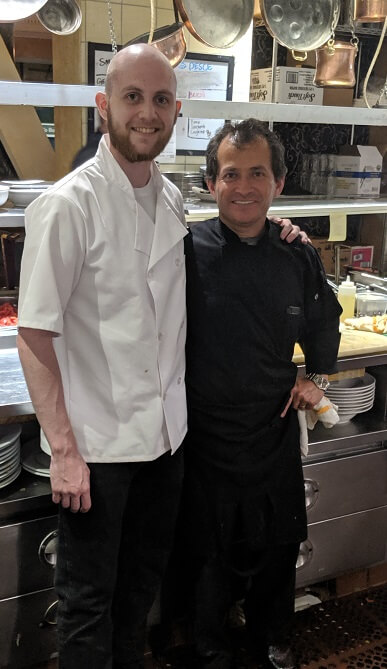 CASA student Joey Mendes with Chef Walter Cotta