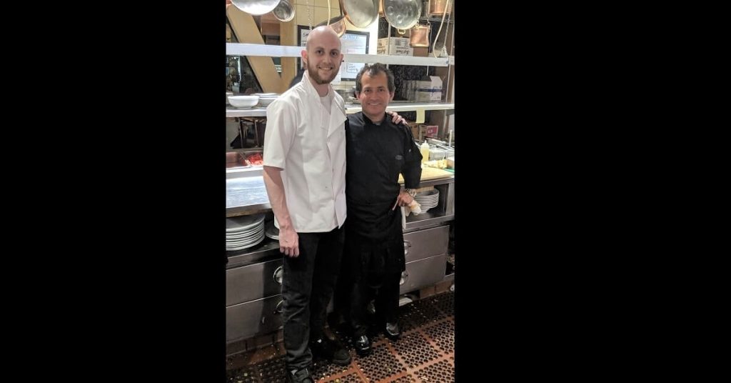 CASA student Joey Mendes with Chef Walter Cotta
