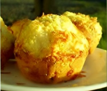 Cornbread and cheddar muffins.